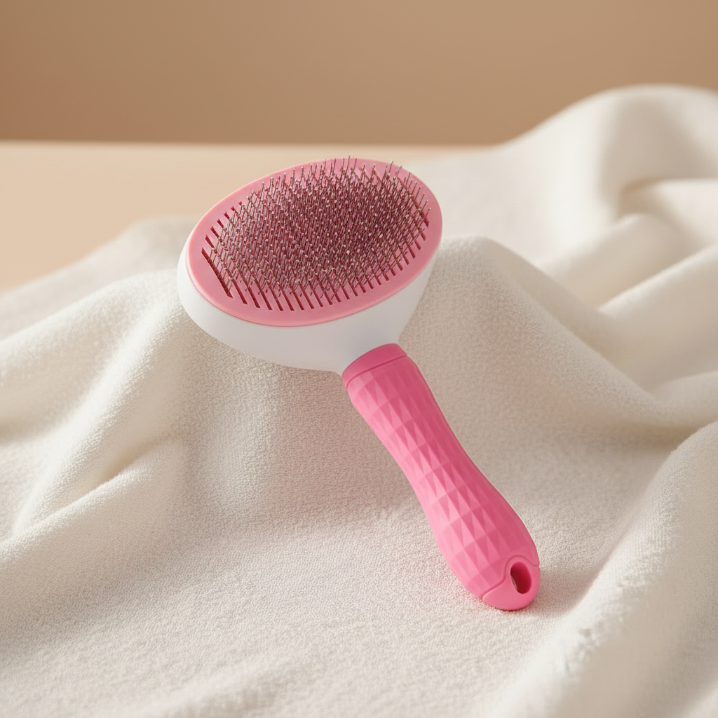 Brosse rose posée cocooning